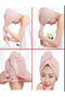 Elastic Adjustable 100% Cotton Hair Cap Hair Towel Blue – Anti-Sweat Shower and Hair Salon Cap - 5