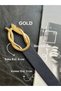 Women's Gold Curved Snake Buckle Belt Waist Belt Coat Belt Dress Belt Pants Belt - 4