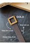 Patterned Square Gold Buckle Women's Belt Waist Belt Coat Belt Dress Belt Pants Belt - 2