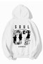 Unisex Hooded Sweatshirt Soul 07 Print Detailed- Large Size Sweatshirt