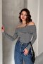 Pack of 3 - Madonna Collar Long Sleeve Ribbed Knit Sweater - 7