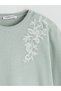 Lcw Grace Green Crew Neck Rhinestone Women's Knitwear Sweater - 6