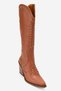Women's High Heel Pointed Toe Boots Real Leather Zy 1608 Taba - 3