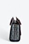 Gray - Navy Blue - Claret Red Monogram Women's Handbag Sp1174 - 3