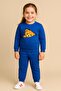 Bear Coming Out of the Lock Printed Tracksuit Set 3-4-5-6-7-8-9-10-11-12 Years Old