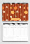 Autumn-Themed Cozy Design Themed A5 Spiral-Bound To-Do List Weekly Planner - 2