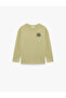 Long Sleeve Crew Neck Cotton Printed Oversize T-Shirt