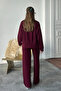 Women's Modal Fabric Zippered Mock Neck Set 3106 - 7