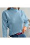 WOMEN'S HALF FISHER KNIT SWEATER