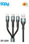 كابل شاحن عالمي SP-309 لأجهزة iPhone وAndroid وأجهزة USB-C - 2