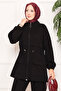 Adjustable Waist Pocket Detail Modest Two-Piece Set Black - 2