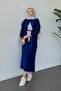 Glitter Plaid Patterned Knitwear Dress - 3