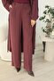 Qooq Fabric Trousers Burgundy 26Fw319 - 2