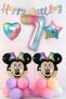 7 Years Old Minnie Mouse Balloon Set Party Supplies Number Rainbow Foil Balloon Birthday Decorations