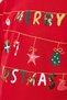 Girl's Cotton Red New Year Themed Tulle Dress - Merry Christmas Printed - 3