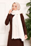 Plain Shoulder Shawl Ecru - 2