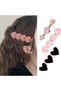 Hei Pink Stylish Floral Daily Use 4 Pieces Women's Hair Accessory Hairpin - 3