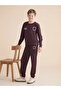 Lcw Kids Plum Elastic Waist Boys Jogger Sweatpants
