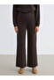 Brown High Waisted Women's Sweatpants - 2