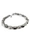 Double Sided Black Silver Steel Men's Bracelet - 3