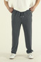 Men's Smoked Baggy Cut Knitted Fabric Wide Leg Sweatpants - 2