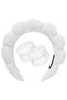 Women's Towel Fabric Curved Spa Makeup Crown and Face Wash Bracelet Set