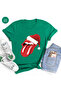 Christmas Noel Printed Cotton Short Sleeve Regular Fit Rock T-Shirt