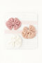 Girl's 0-24 Months Muslin Bow 3-Piece Bow Bandana Set