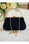 Color Glittery Satin Crystal Stone Handle Women's Evening Dress Bag - 5
