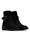 Women's genuine leather heeled daily boots 25k d25kb-8075 z black nubuck - 5