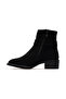 Women's genuine leather heeled daily boots 25k d25kb-8075 z black nubuck - 2