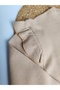 Beige Girl's Top with Sleeve Detail - 3