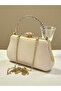 Color Glittery Satin Crystal Stone Handle Women's Evening Dress Bag - 6