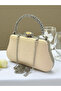 Color Glittery Satin Crystal Stone Handle Women's Evening Dress Bag - 6