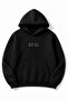 Black Oversized Unisex Motivational Dream Big Printed Hooded Sweatshirt