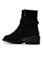 Women's genuine leather heeled daily boots 25k d25kb-8075 z black nubuck - 3