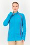 Women Sportswear Fit Brand Logo Long Sleeve Outdoor Sweatshirt, Turquoise