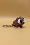 Pink Furred Hamster Movable Keychain Bag Ornament Charm - 6