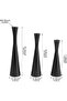 Matte Black Candle Holders Set of 3 - Metal Taper Candlesticks - 7
