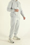 Men's Winter Tracksuit Set Hooded Sweatshirt Jogger - Gray Regular Elastic Leg - 7