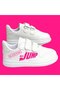 Bla2Ckpi2Nk Written Pink Printed Jump Girls' Sports Shoes Sneaker