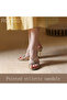 Women's Strappy Open Toe High Heels Gold Round Head Design with 6 Cm Slim High Heels Adjustable Ankl - 5