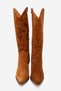 Women's High Heel Pointed Toe Boots Real Suede Leather Zy 1609 Taba - 5