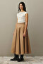 Pile Stitched Skirt Camel - 6