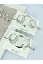 In-Line Circle Model 11 cm Silver Color Metal Pinterest Hair Clip - 2