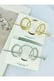 In-Line Circle Model 11 cm Silver Color Metal Pinterest Hair Clip - 3