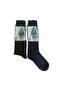 Black Color Women's Knee High Socks (Women's Pilot Printed) - 2
