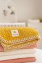 Baby Blanket 100% Cotton Muslin & 4 Layers of Shepherd's Stitch & Mustard 100X120 cm) - 3