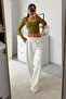 Women's Loose-Leg Full-Fit Tracksuit White