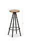 Bar Stools 2 pcs Solid Reclaimed Wood - 3